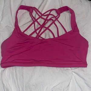 SONIC PINK FREE TO BE LULULEMON SPORTS BRA